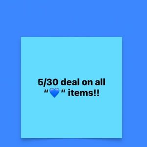 anything with a blue heart or anything under ten dollars can be bundled for 5/30